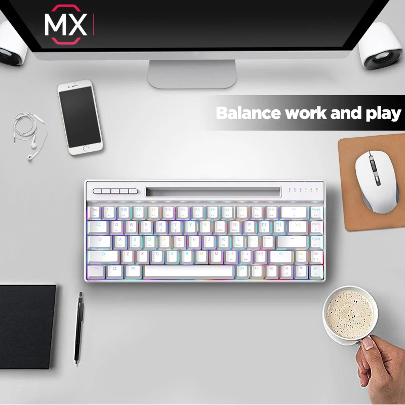 

MK16 68 Keys Gaming Mechanical Keyboard Type-C Bluetooth 5.0 Wireless RGB Backlight Mechanical Keyboards For Laptop PC Mobile