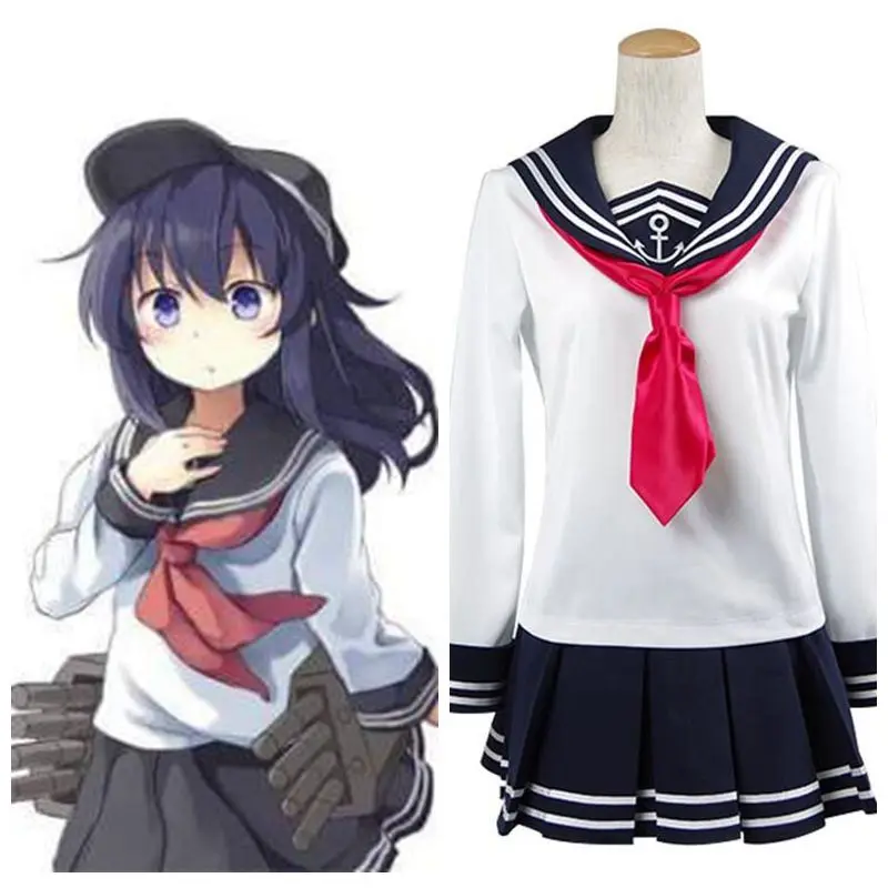 Высокое качество Q унисекс аниме Kantai Collection Хибики Повседневный хлопковый форма