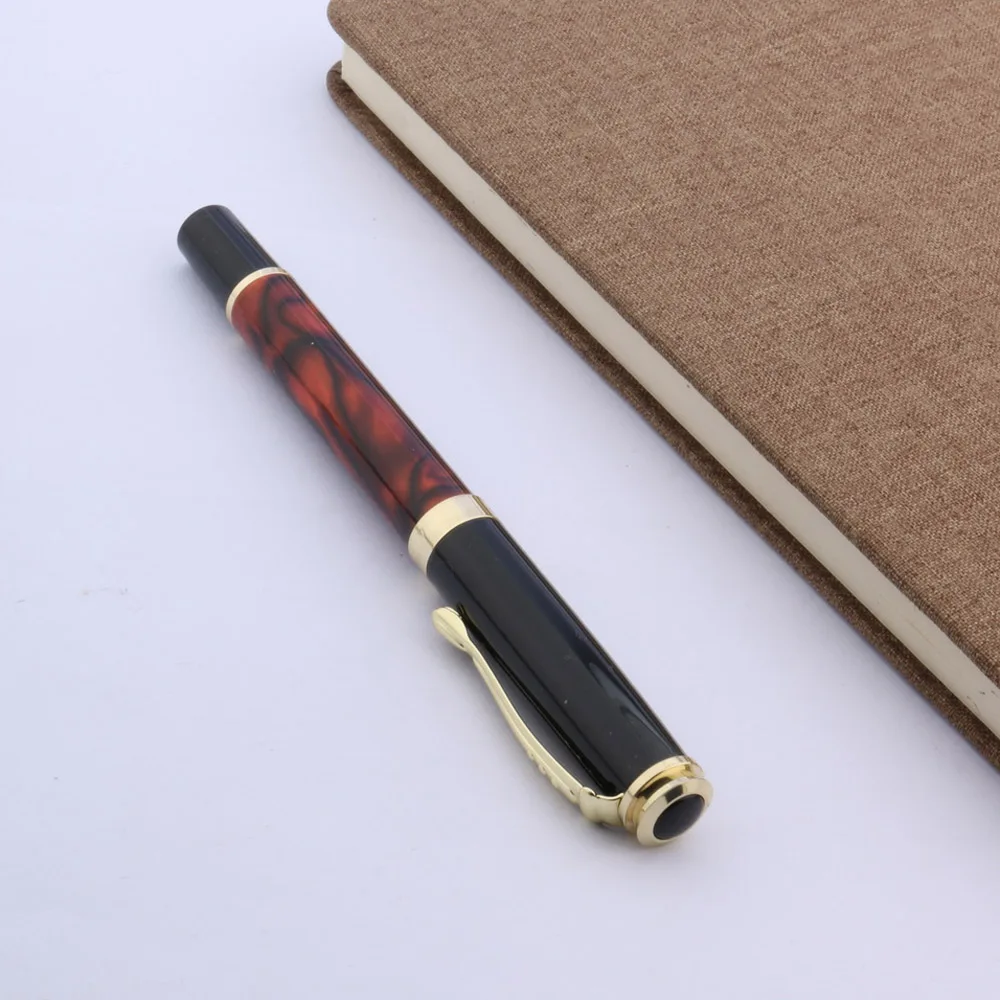 Jinhao 500 металлическая темно-красная ледяная перьевая ручка со средним перьевым