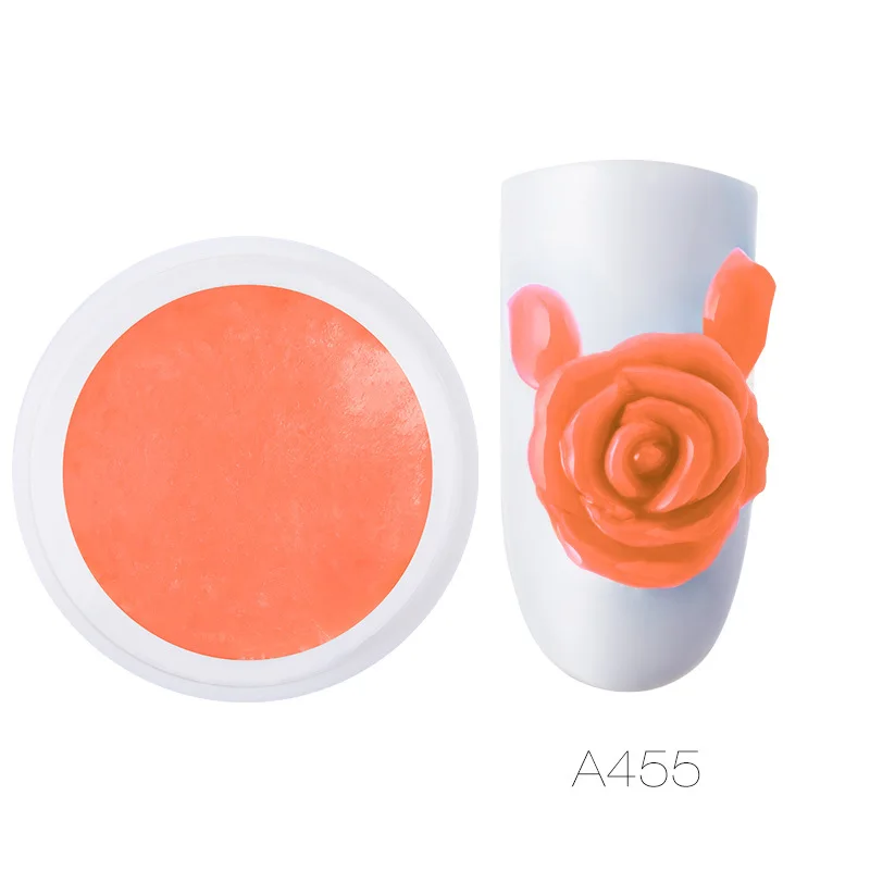 ROSALIND дизайн ногтей 3D Резные цветок масло для ногтей клей окрашенные фототерапии экологически чистые безвкусные глины резные резиновые 24 C - Цвет: A455