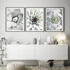 Минималистское полотно, художественные плакаты и принты на стенах для гостиной, Скандинавское суккулентное украшение-кактус