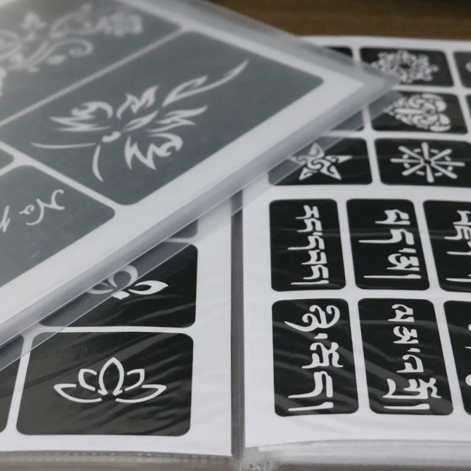 

25 Books Airbrush Tattoo Stencils For Drawing,Skull Tattoo Stencil Star Tattoos Temporary Templates Stickers 516 Mixed Designs