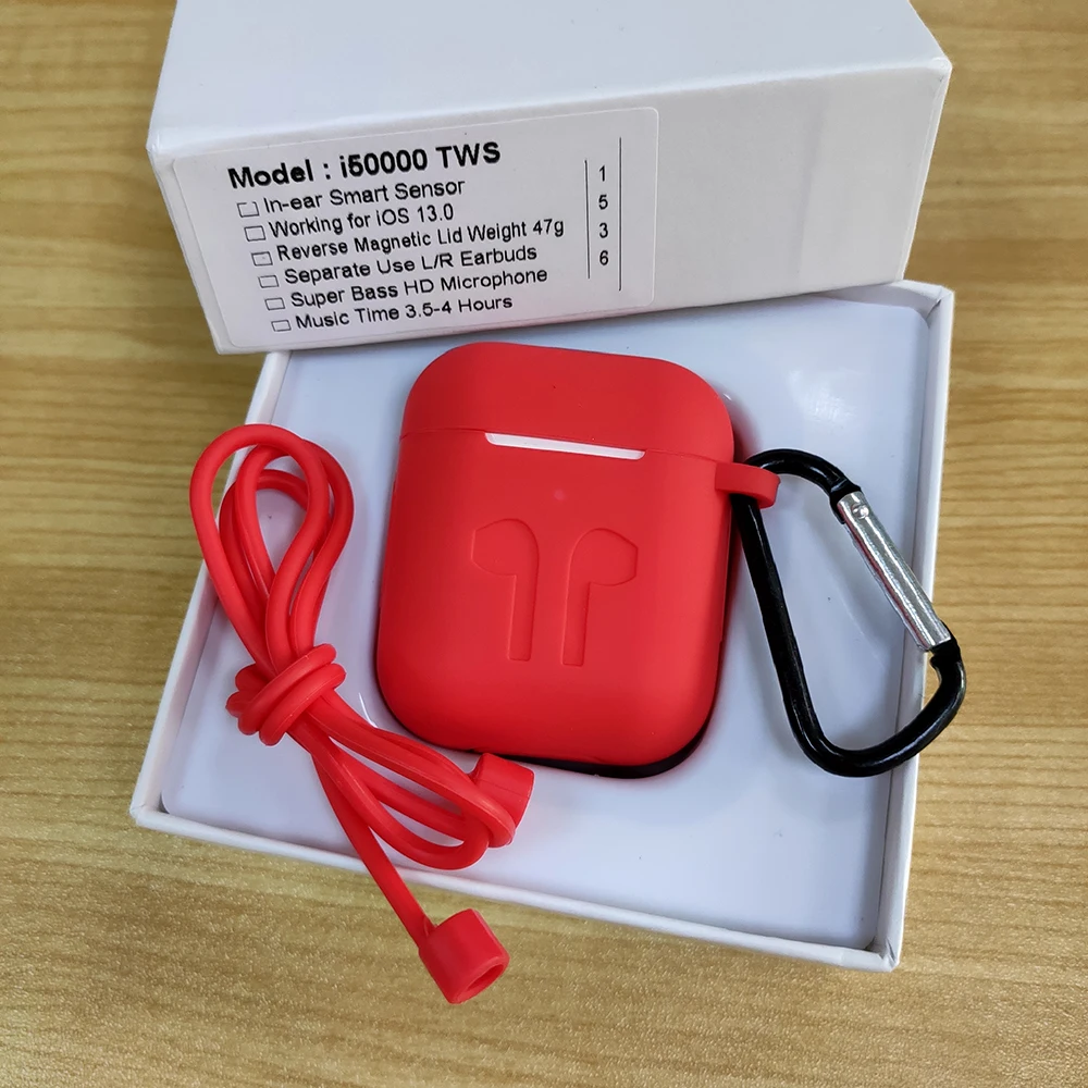 i50000add Red case I50000 TWS-вкладыши беспроводная гарнитура pop-up 8D сабвуфер Bluetooth 5,0 гарнитура i50000 гарнитура PK i9999 i20000 TWS - Цвет: i50000add Red case