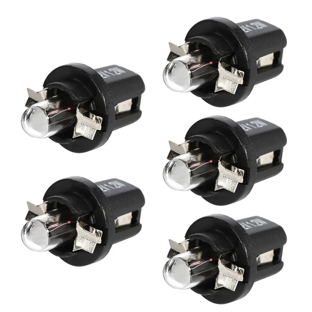 

ALLOYSEED 5Pcs T5 B8.5D B8.4D 12V Halogen Bulbs Car Gauge Light For Auto Interior Dashboard Instrument Lighting Light Lamp