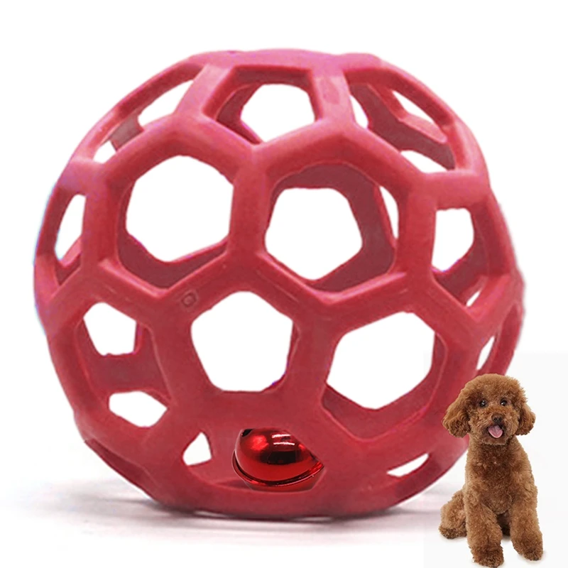 

Dog Large Roller Ball Hollow Ball Toy Bite Proof Fetch Bouncy Ball Puppy Teething Toy With Bell Dog Interactive TPR Ball Toy