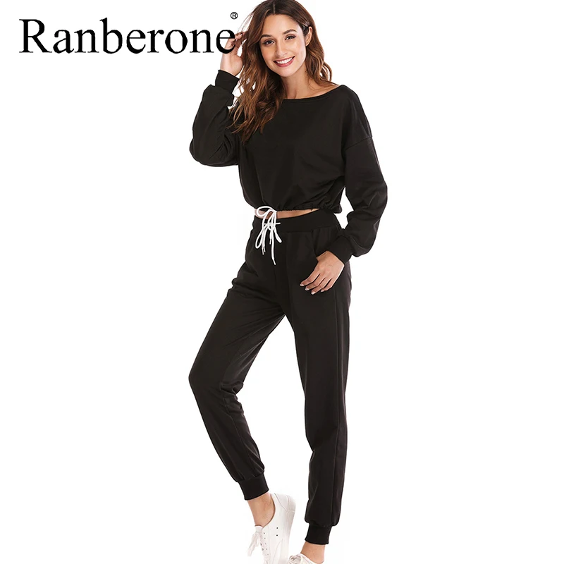 

Ranberone Sport Suit Women Long Sleeve Tracksuit Running Set Winter Fall Jogging SweatPants Sportswear Casual Sport Suit 2020