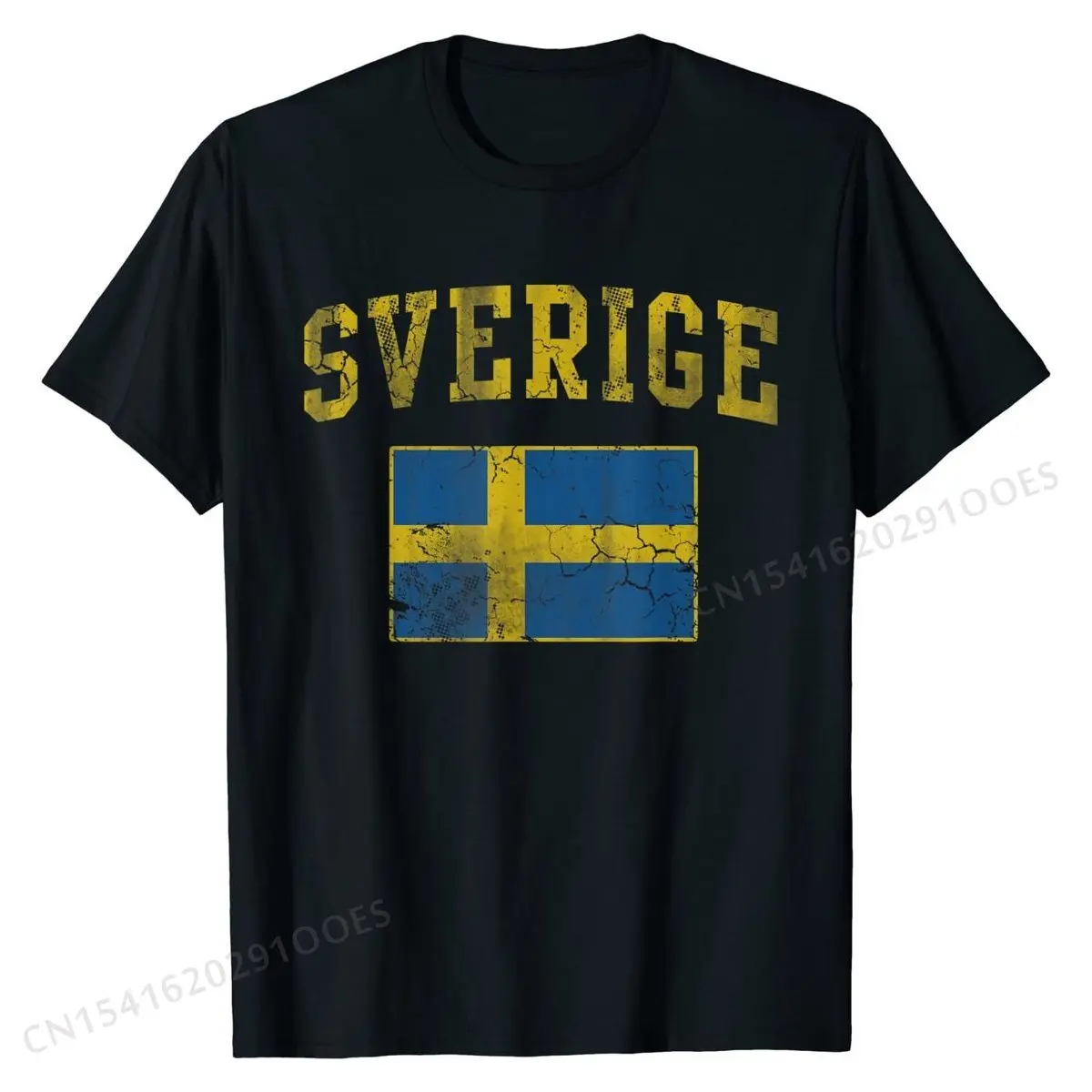 Винтажная Футболка Sverige с шведским флагом для мужчин женщин и детей модная