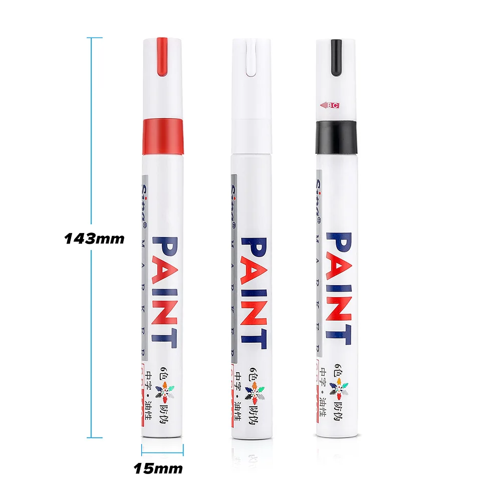 

1 Piece Car Paint Pen Waterproof Car Wheel Tire Oily Painting Mark Pen Auto Rubber Tyre Tread CD Metal Permanent Paint Marker