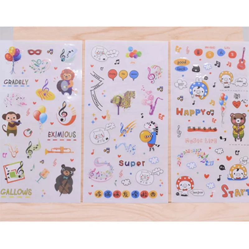 6 шт. музыкальный стикер для заметок малыш счастливый праздник корейский