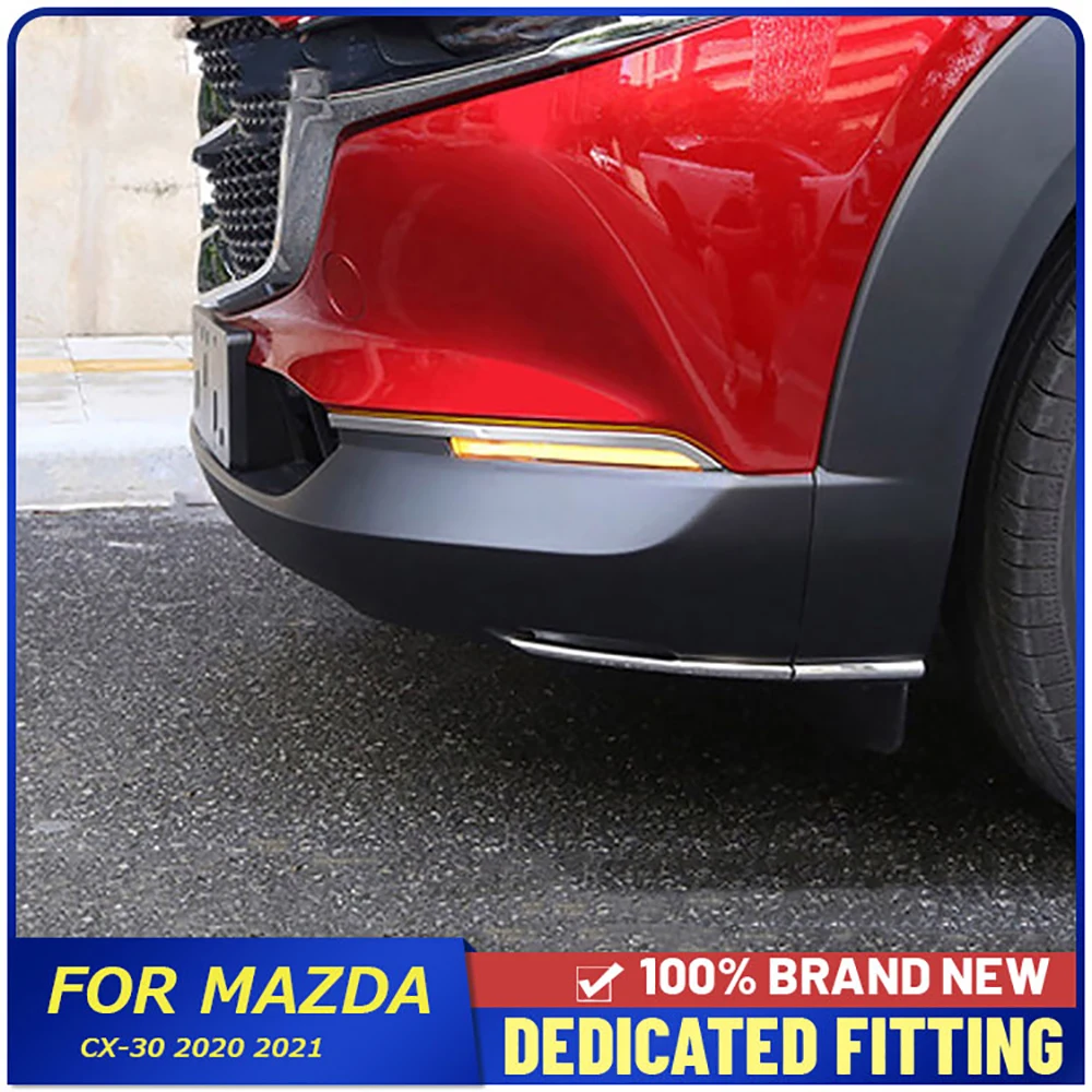 

Для Mazda CX-30 CX30 2020 2021 автомобиль передняя противотуманная фара Накладка крышки наклейки Нержавеющая сталь головка противотуманная фара Накл...