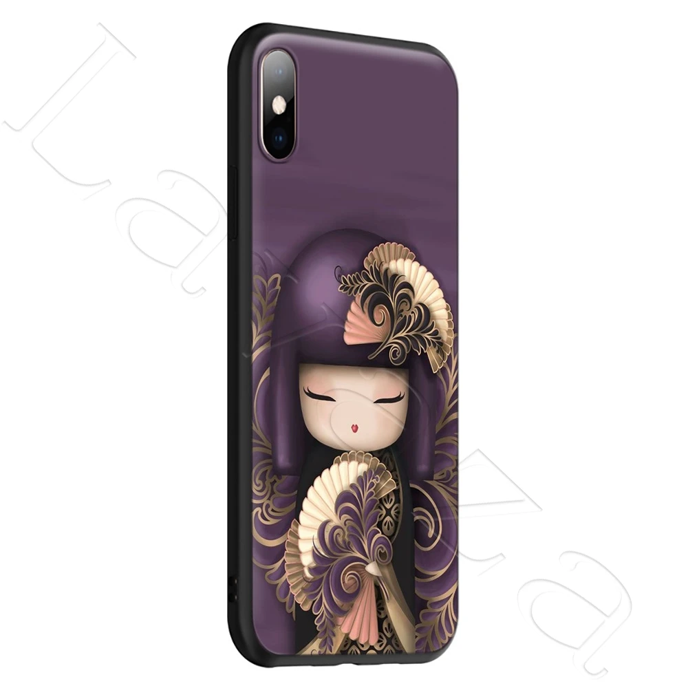 Lavaza kawaii японская кукла Kokeshi Мягкий ТПУ чехол для iPhone 12 Mini 11 Pro XS Max XR X 8 7 6 6S Plus 5 5S SE |