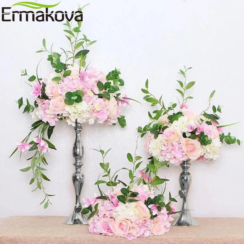 ERMAKOVA серебряный подсвечник столбик для событий дорожный свинцовый цветок