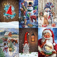 christmas santa claus snowman merry christmas diy 5d diamond painting full round drill cross stitch embroidery mosaic rhinestone