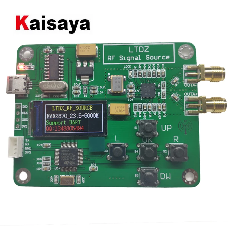 

23.5-6000M RF signal source MAX2870 0.96 inch OLED serial port control T0337