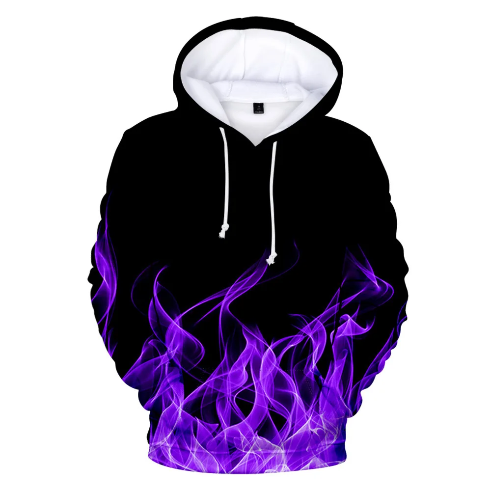 

2021 3D Tie Dye Men Sweatshirt Hoodies Homem Japanese Hip hop Harajuku Blue Flame Colorful Streetwear Moletom Feminino 4XL