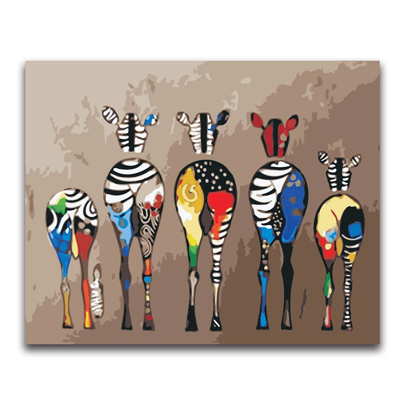 

Full square Diamond embroidery zebra family 5D DIY Diamond painting Cross stitch horse color Full round Diamond mosaic Cartoon