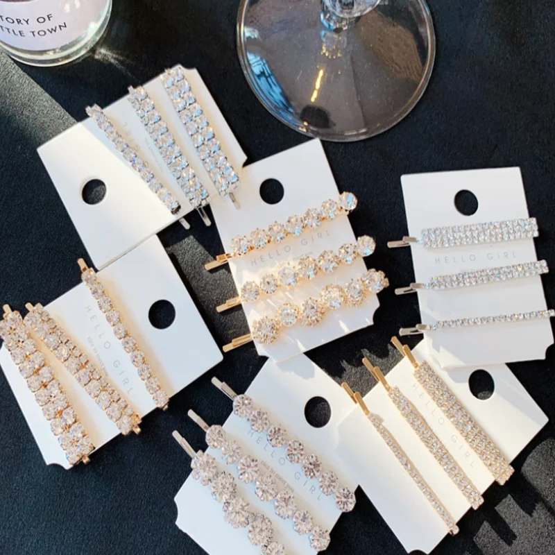 Корейский супер сверкающий бриллиантовый зажим для волос комбинированный