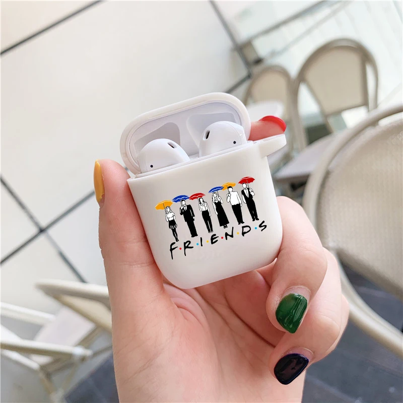 Чехол для беспроводных Bluetooth-наушников мягкий прозрачный чехол из ТПУ Airpods 1 2 |