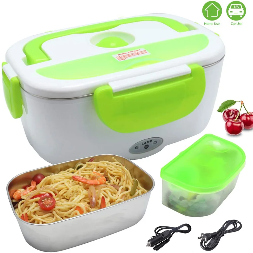 

220V 110V 12V Lunch Box for Car Home Electric Heating Lunch Box Heated Food Container Keep Warmer Lunchbox for Food