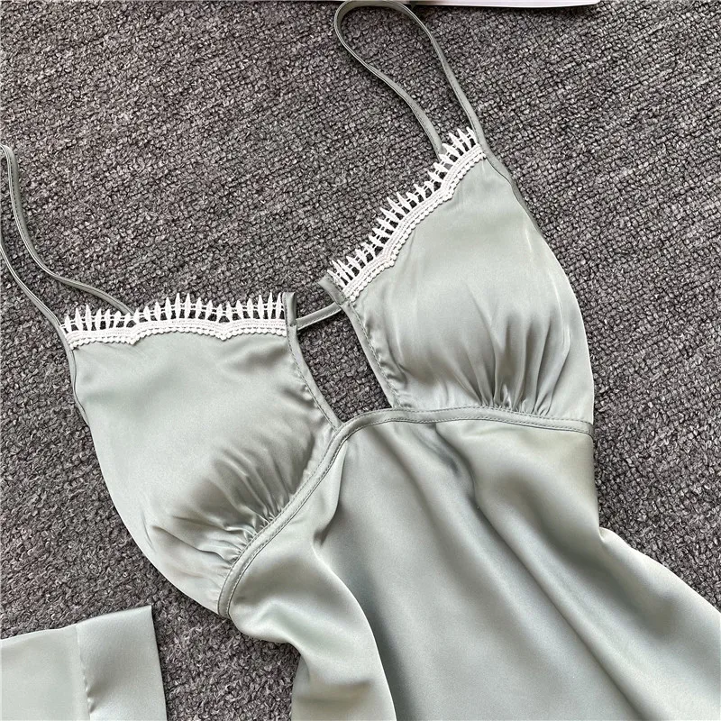 

Satin Kimono Bathrobe Gown Women Nightgown Bride Bridesmaid Wedding Robe Set Spring Summer Loose Silky Home Clothes Nightdress