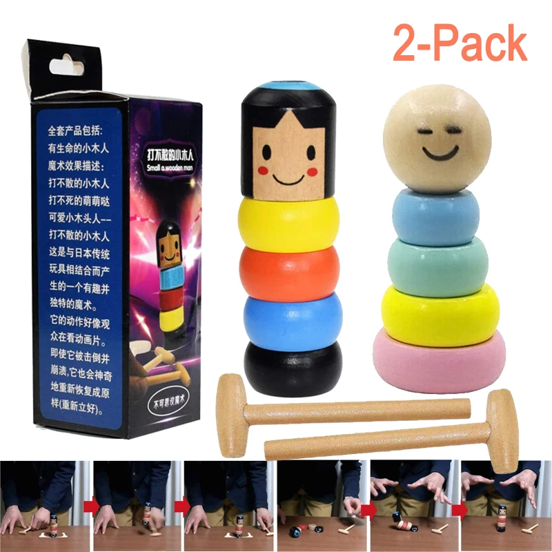 1 Набор Небьющийся деревянный человек иммортальная Дарума волшебная игрушка