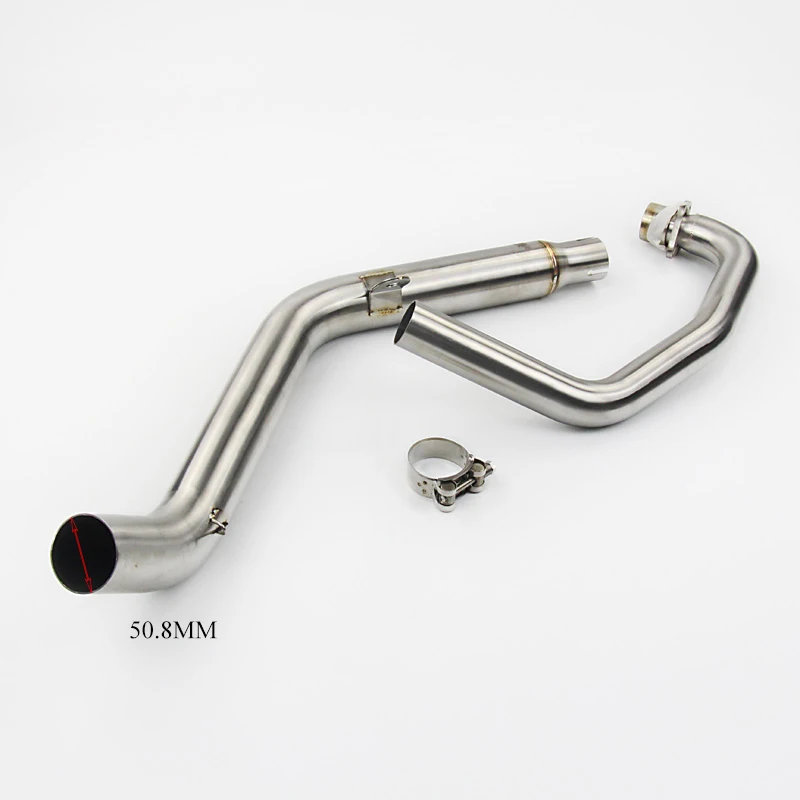

Motorcycle Muffler Exhaust System Can Link Pipe Connecting 51mm Exhaust Tail Pipe For Honda CB190 CBF190R CB190R Slip On Modify