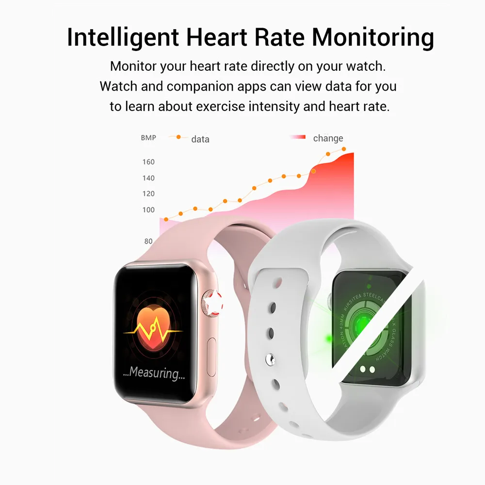 SmartWatch V6 Heart Rate Monitor waterproof Smart watch women man for IOS Apple iPhone Android phone PK watch 5 IWO 11/12 P68/70