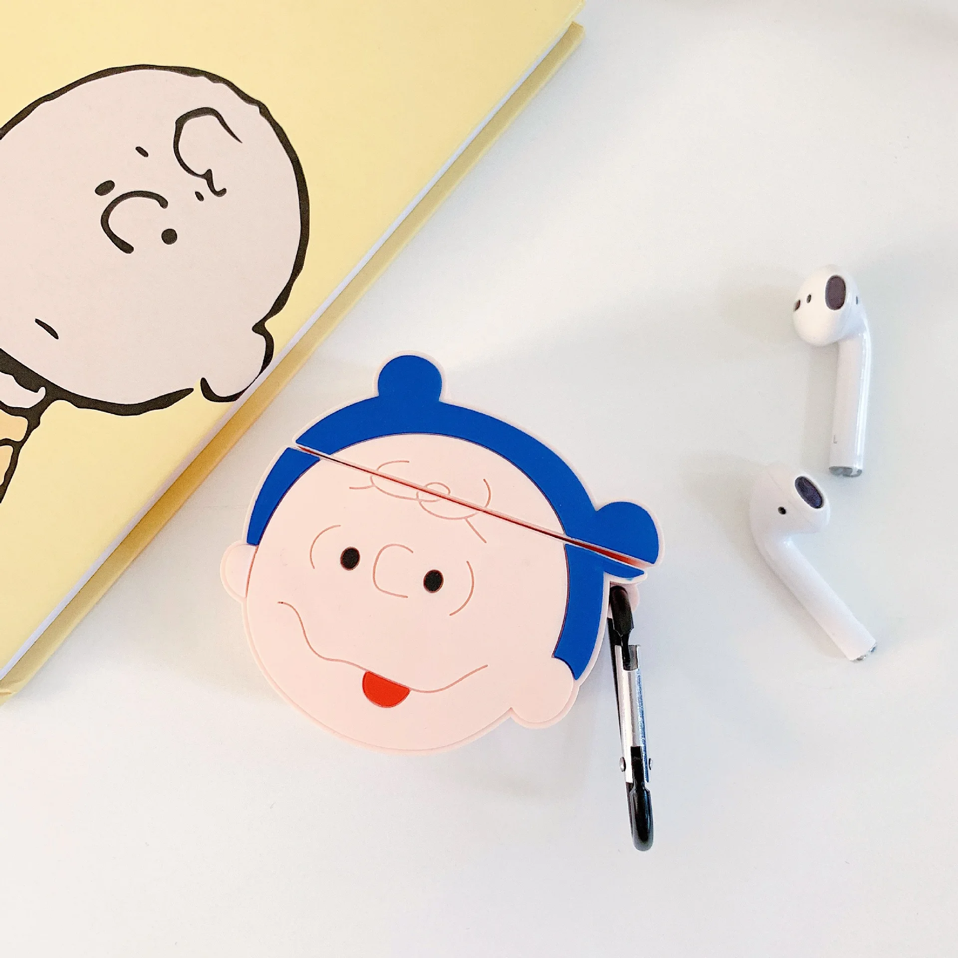 Чехол для AirPods 1/2 с милым мультипликационным принтом Charlie Brown силиконовый чехол Apple