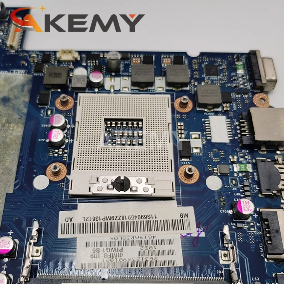 

AKemy Laptop motherboard for Lenovo G470 PC Mainboard PIWG1 LA-6759P HDMI full tesed DDR3