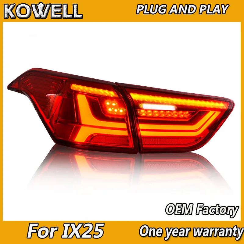 

KOWELL Car Styling tail lights case for Hyundai ix25 2016 Certa taillights LED Tail Lamp rear trunk lamp cover