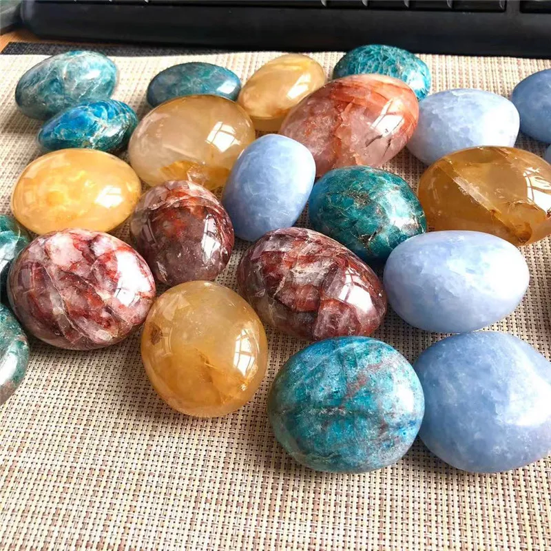

1pcsNatural crystal Tumbled Stone Healing apatite Point Reiki Chakra Crystal