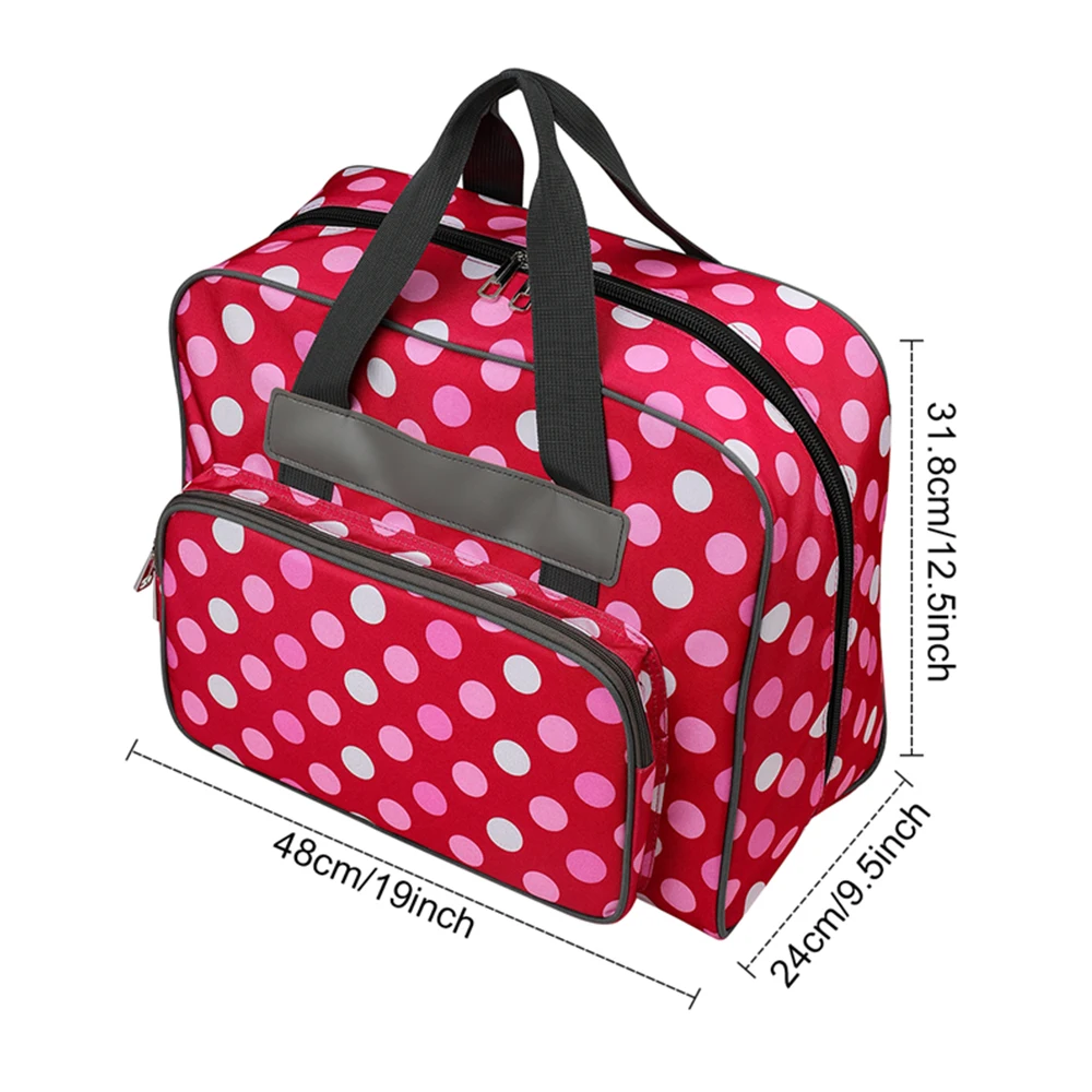 Дорожная прочная сумка-тоут 1 шт. вместительная швейная машина волнистая точка 600d