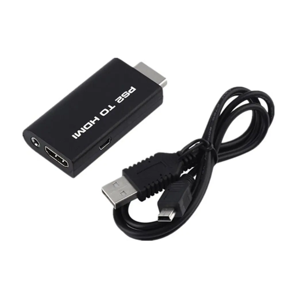 Портативный Аудио Видео Конвертер PS2 в HDMI адаптер AV совместимый кабель для SONY