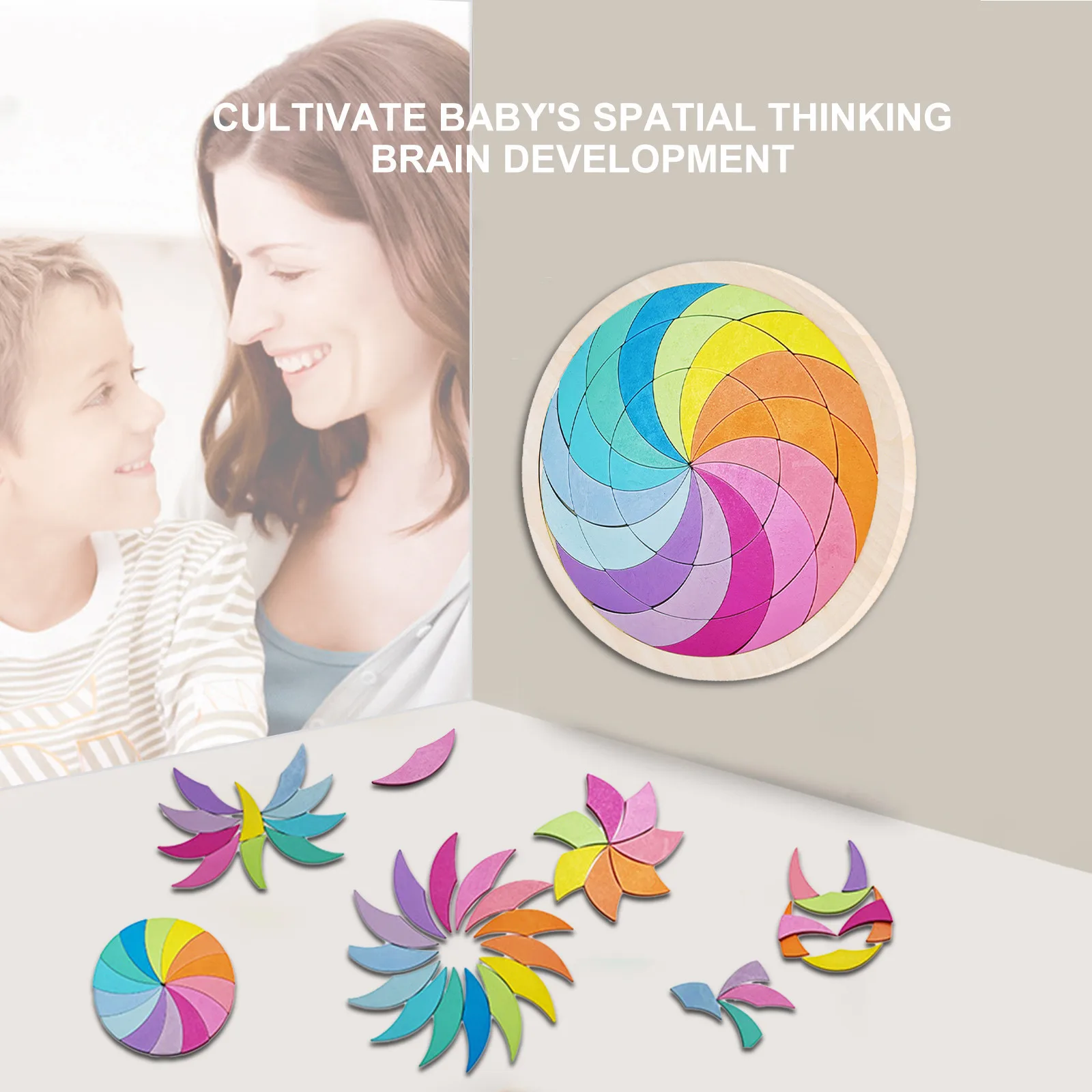 

Rainbow Puzzle Building Blocks Early Childhood Education Tangram Variety Shape Puzzle 2021 Creative Puzzle 3d