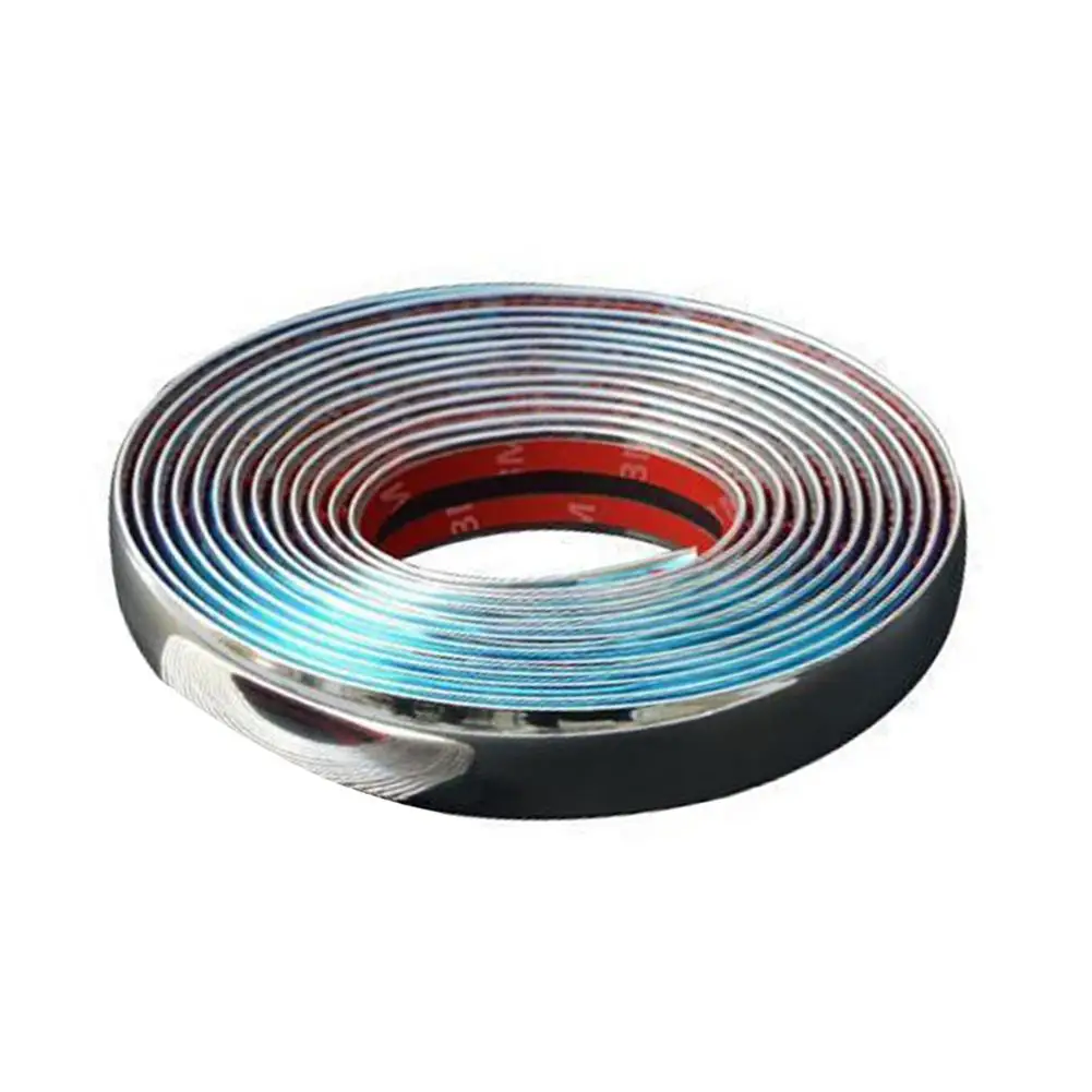 

Автомобильная наклейка, аксессуар, авто хромированная накладка, 5 м, защитная накладка на бампер, декоративная лента для оконного бампера, решетка двери, хромированная полоса