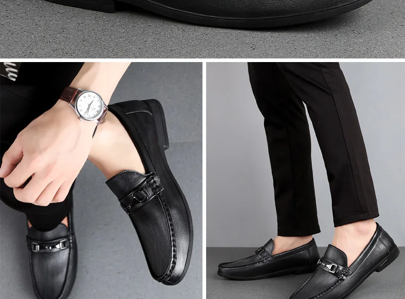 Роскошная обувь; мужские лоферы из натуральной кожи; сезон весна-осень; zapatos de hombre mocasines cuero; повседневные мужские лоферы без застежки; горячая распродажа