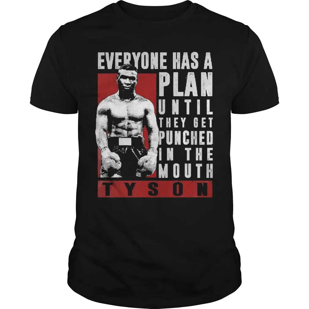 У всех есть план до тех пор, пока их не ударят в рот Tyson Quotations Мужская футболка