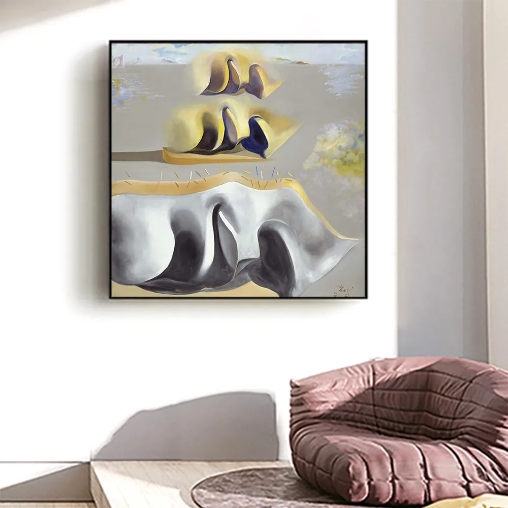 

Salvador Dali The Three Glorious Enigmas of Gala Oil Painting on Canvas Posters Prints Cuadros Wall Art Pictures For Living Room