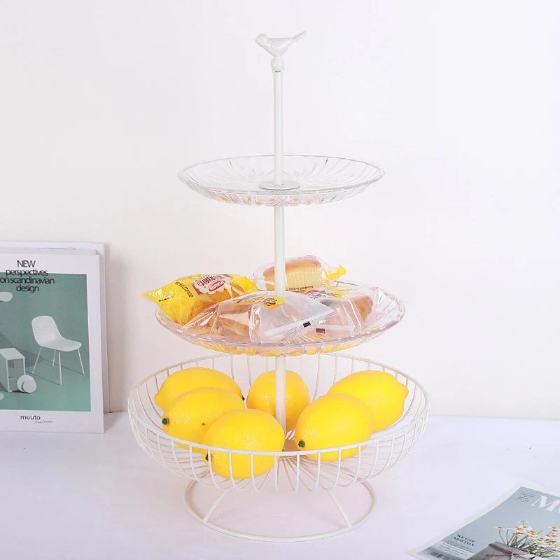 Скандинавский стиль Железный художественный фруктовый домашнее хранилище