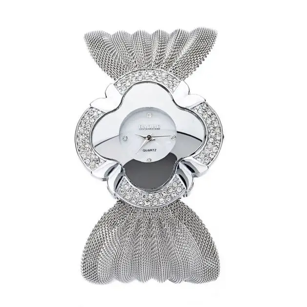 

2021 New Fashion Watches As Gifts Lady Diamond Bracelet Watch Mirror Luxury Quartz Watch Sl