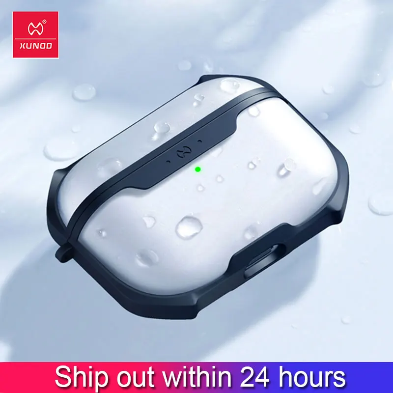 

Xundd For AirPods 3 2021 Case Wireless Bluetooth-compatible Earphone Case Shockproof Tranparent Silicone Airbags Cover With Hook
