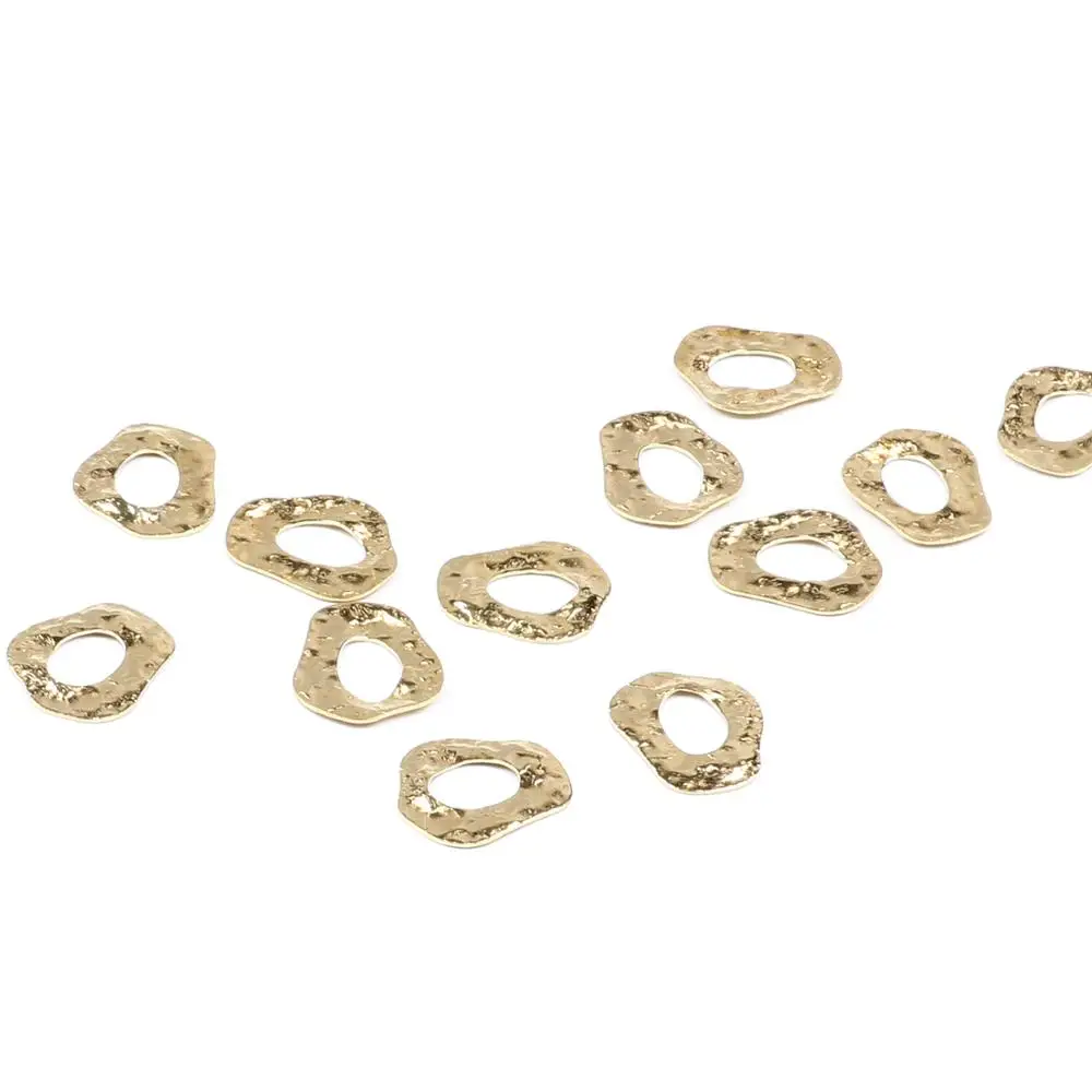 Необработанные латунные волнистые дисковые подвески фурнитура для сережек