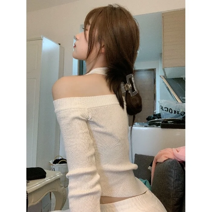 Свитер с воротником-стойкой в иностранном стиле женская летняя аккуратная