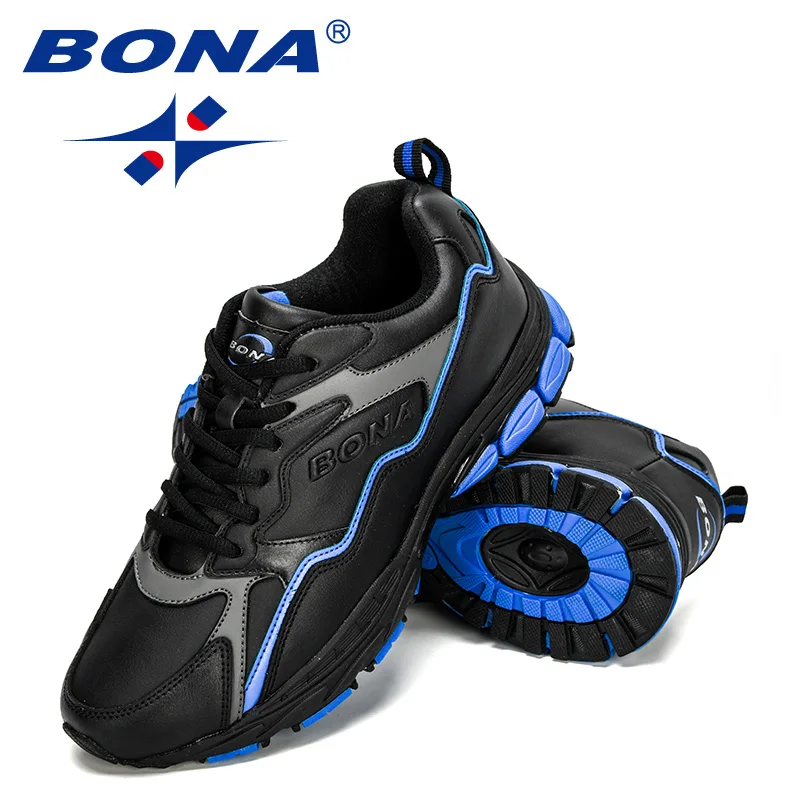 

BONA 2020 New Designers Action Leather Sports Sneakers Men Athletic Footwear Man Running Shoes High Quality Zapatillas Hombre