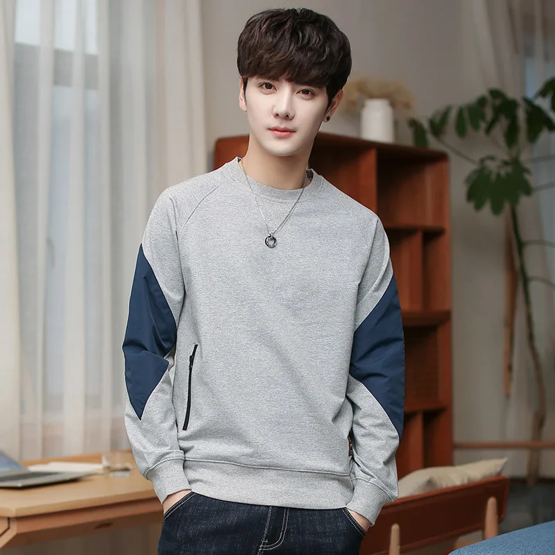 

MQ1 sweater 2020 long sleeve T-shirt sweater men's round neck Korean fashion autumn versatile bottom coat men's wear