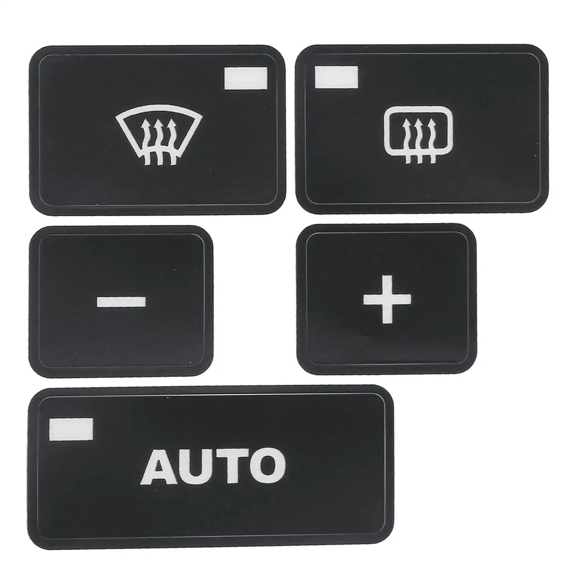 1 шт. матовая черная наклейка на кнопки для ремонта автомобильной центральной