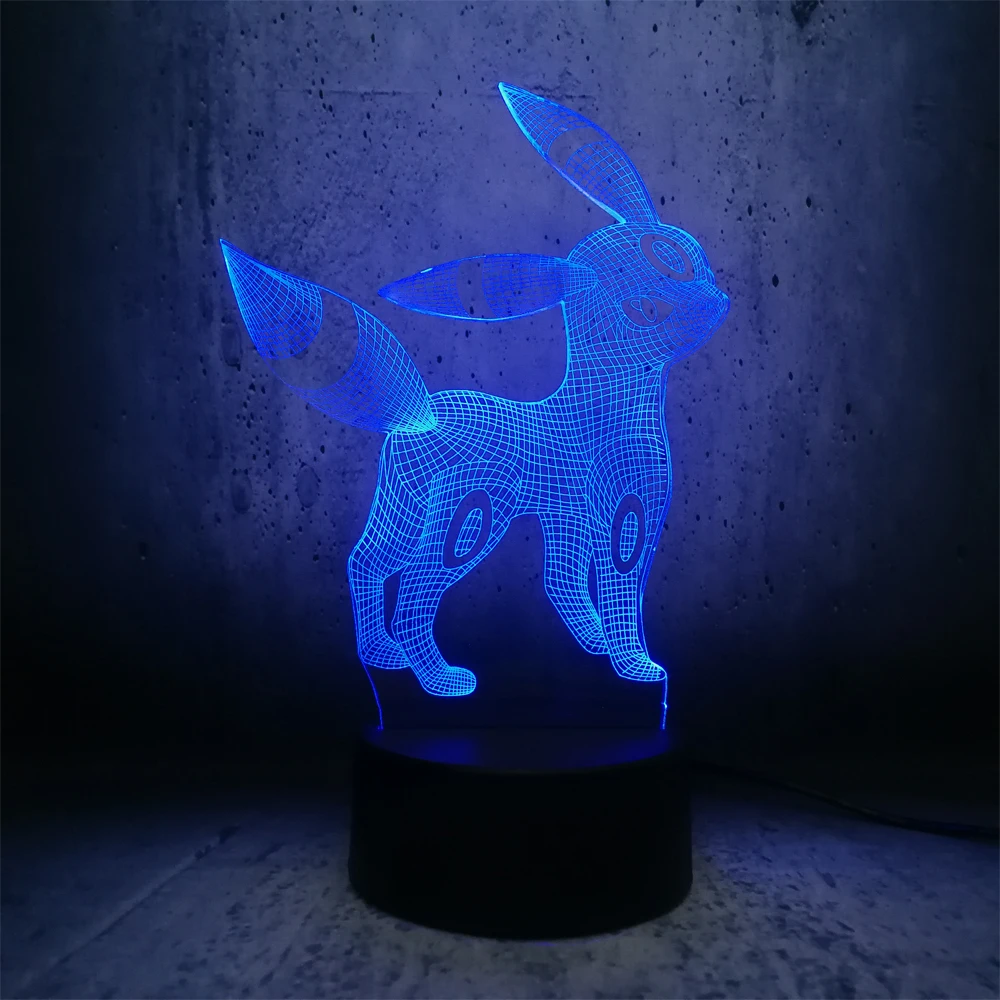 Лидер продаж мультяшный каваи Пикачу 3D RGB лампа детский подарок ночной