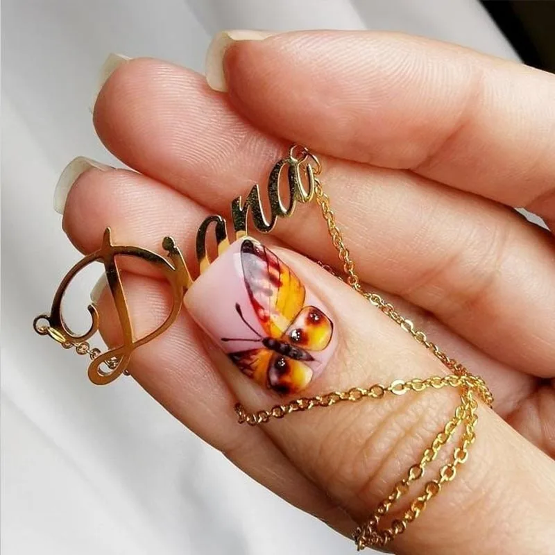 

Customized Name Necklace For Women Personalized Stainless Steel Gold Chain Fashion Name Necklaces Jewelry Mom Valentine Gift