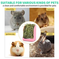 rabbit guinea pig chinchilla hay feeder less wasted pet feeding rack manager