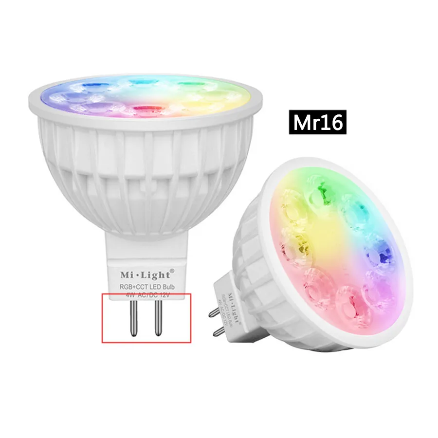 Светодиодная лампа Mi Light 4 Вт GU10 220 В светодиодная с регулируемой яркостью MR16 DC12V